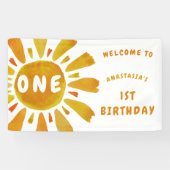 Banderoles Bienvenue à l'anniversaire du soleil (Horizontal)
