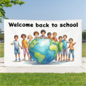 Banderoles Bienvenue à l'école, école (Dehors)