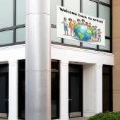 Banderoles Bienvenue à l'école, école (Bâtiment extérieur)