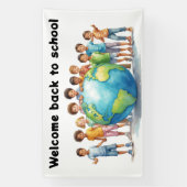 Banderoles Bienvenue à l'école, école (Verticale)