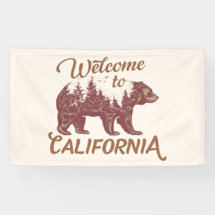 Banderoles Bienvenue à l'ours de Californie