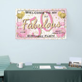 Banderoles Bienvenue à ma 50 et fabuleuse fête d'anniversaire (Salon professionnel)