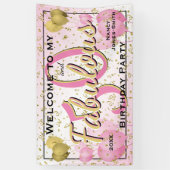 Banderoles Bienvenue à ma 50 et fabuleuse fête d'anniversaire (Vertical)