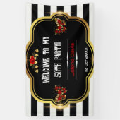 Banderoles Bienvenue à ma fête du 50e anniversaire (Vertical)