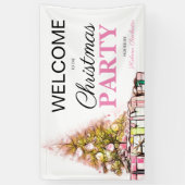 Banderoles Bienvenue à Noël Pink Sympa (Vertical)