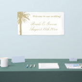 Banderoles Bienvenue à notre mariage de plage élégant mariage (Salon professionnel)