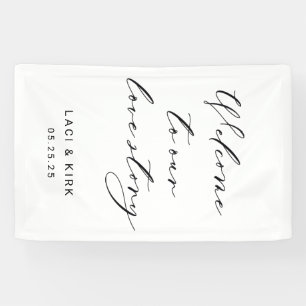 Banderoles Bienvenue à notre mariage Panneau personnalisé é