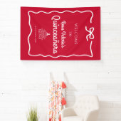 Banderoles Bienvenue à Red Quinceañera (Insitu)