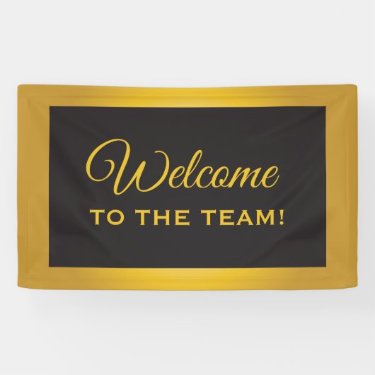 Banderoles Bienvenue à Team Professional Gold et Black (Horizontal)