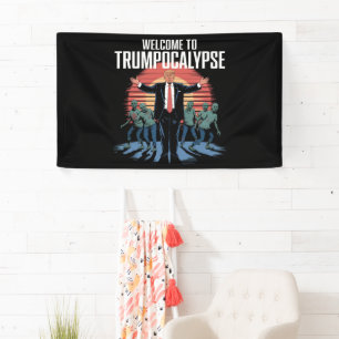 Banderoles Bienvenue à Trump-ocalypse Drôle Trump Halloween