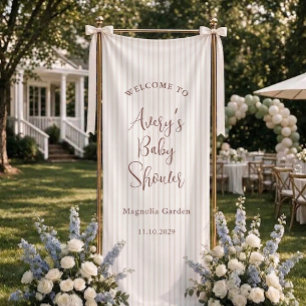 Banderoles Bienvenue à une Baby Shower Minimaliste avec Rayur