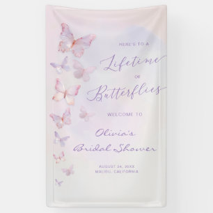 Banderoles Bienvenue à une vie de papillons pour la mariée
