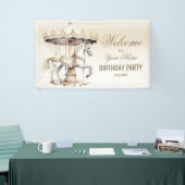 Banderoles Bienvenue Anniversaire Fête Joyeux Go Round Circus (Salon professionnel)