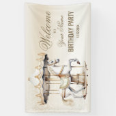 Banderoles Bienvenue Anniversaire Fête Joyeux Go Round Circus (Vertical)