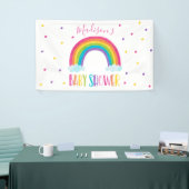 Banderoles Bienvenue au Baby shower Rainbow (Salon professionnel)
