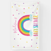 Banderoles Bienvenue au Baby shower Rainbow (Vertical)