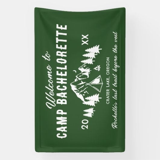 Banderoles Bienvenue au Camp Bachelorette (Verticale)