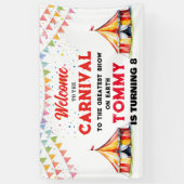 Banderoles Bienvenue au Carnaval ajouter votre propre texte B (Vertical)