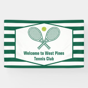 Banderoles Bienvenue au Club de Country Tennis Rayé Vert Pers