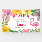 Banderoles Bienvenue au Luau Engagement Party (Horizontal)