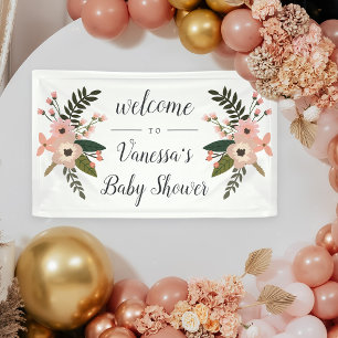 Banderoles Bienvenue au mariage ou à la baby shower Peach Mea