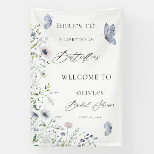 Banderoles Bienvenue au mariage papillons pour la vie