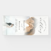 Banderoles Bienvenue au mariage photo élégant moderne (Horizontal)