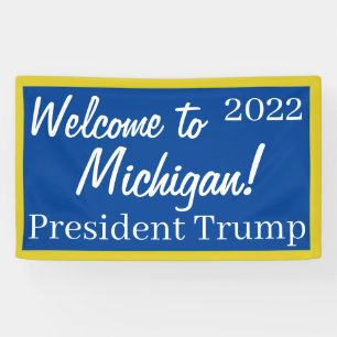 Banderoles Bienvenue au Michigan 2022 Trump