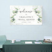Banderoles Bienvenue au Shower Mariée Élégant Eucalyptus (Salon professionnel)