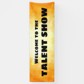 Banderoles Bienvenue Au Talent Show Jaune et Orange (Vertical)