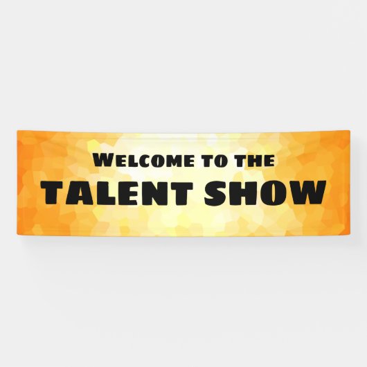 Banderoles Bienvenue Au Talent Show Jaune et Orange (Horizontal)