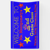 Banderoles Bienvenue Aux Étoiles Amusantes De Classe 2E (Vertical)