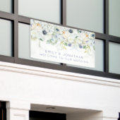 Banderoles Bienvenue Aux Noms Mariages Floraux Boho Blanc (Bâtiment extérieur)