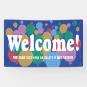 Banderoles Bienvenue avec ballons colorés (Horizontal)
