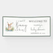 Banderoles Bienvenue Baby shower d'aquarelle Bunny Spring (Horizontal)