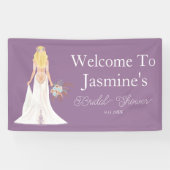 Banderoles Bienvenue Boho Blonde Hair Bride (Horizontal)