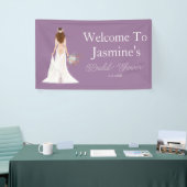 Banderoles Bienvenue Boho Brunette Mariée Cheveux  (Salon professionnel)