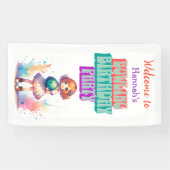 Banderoles Bienvenue Bowling Party Fille's Anime Annime (Horizontal)