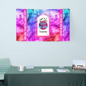 Banderoles Bienvenue Chauve-chauve-Pleine lune violet chauve- (Salon professionnel)