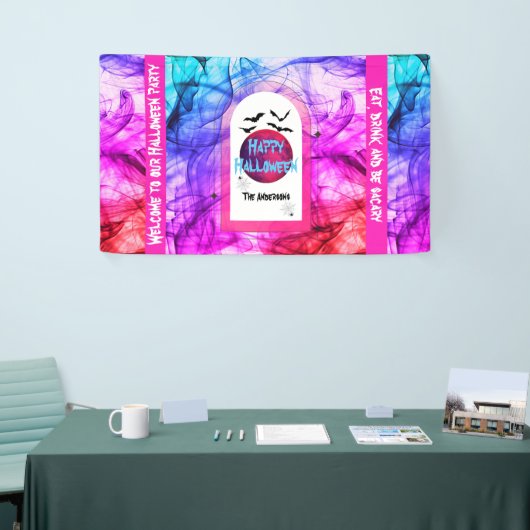 Banderoles Bienvenue Chauve-chauve-Pleine lune violet chauve- (Salon professionnel)