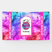 Banderoles Bienvenue Chauve-chauve-Pleine lune violet chauve- (Horizontal)