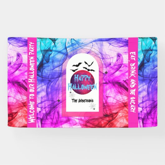 Banderoles Bienvenue Chauve-chauve-Pleine lune violet chauve- (Horizontal)