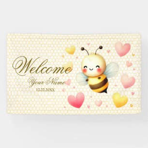 Banderoles Bienvenue Colorful Happy Little Honey Bee Party