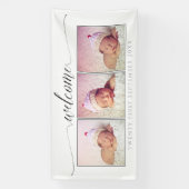 Banderoles Bienvenue Custom Fabriqué 3 Photo Cadre Portrait B (Verticale)