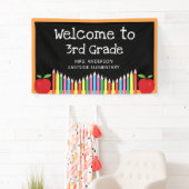 Banderoles Bienvenue Dans Les Crayon De La Pomme De Troisième (En situation)