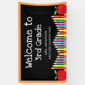 Banderoles Bienvenue Dans Les Crayon De La Pomme De Troisième (Vertical)