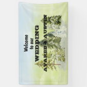 Banderoles Bienvenue dans notre forêt Mariage (Vertical)