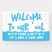 Banderoles Bienvenue dans notre piscine (Horizontal)