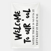 Banderoles Bienvenue dans notre piscine (Verticale)