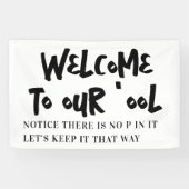 Banderoles Bienvenue dans notre piscine (Horizontal)